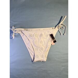 NWT Victoria's Secret White Flower Eyelet String Bikini Bottom